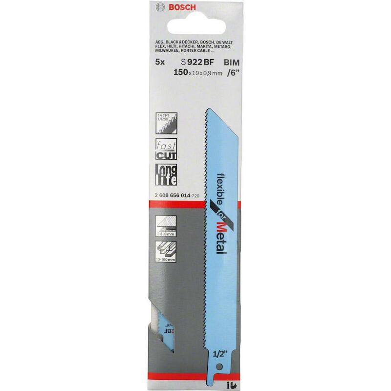RECIPROZAAGBL.S922BF METAAL 2608656014(5ST)  BOSCH