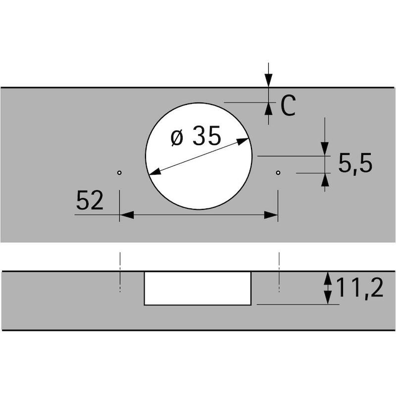 INTERM.9930 HOEK-VOUW BASIS 24MM TH42   HETT-45036