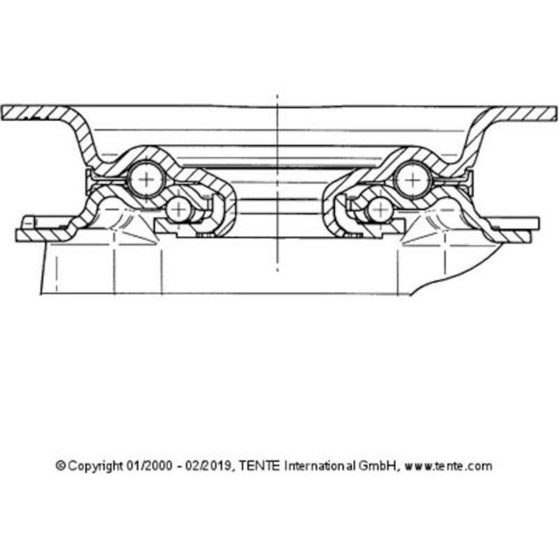 WIEL - TENTE 3470-UFR-125-P62 - 125 MM          RUBBER 250 KG