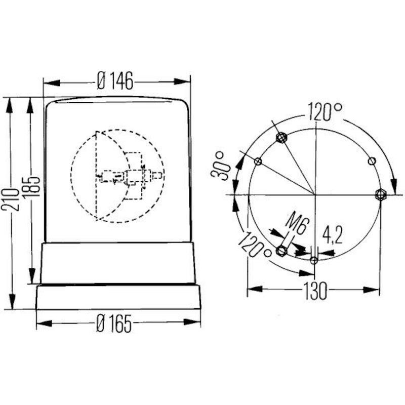2RL.004.958.111 DRAAILICHT KL700 24VVAST