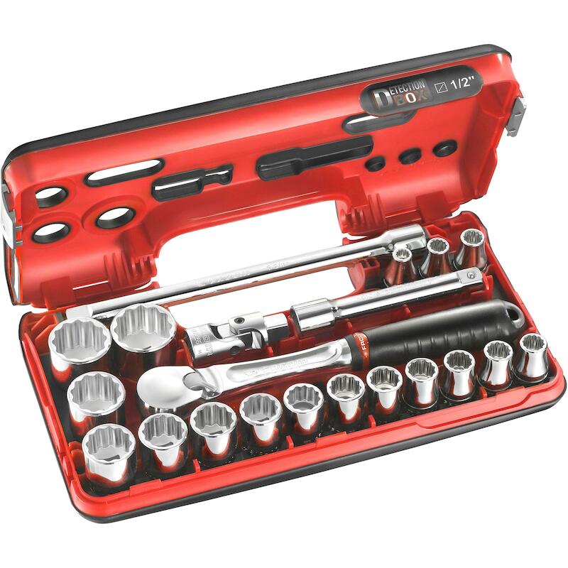 Facom - Socket set - 1/2" - 12-point - 8–32 mm - SL.DBOX112PB - 21 pieces - 03171644