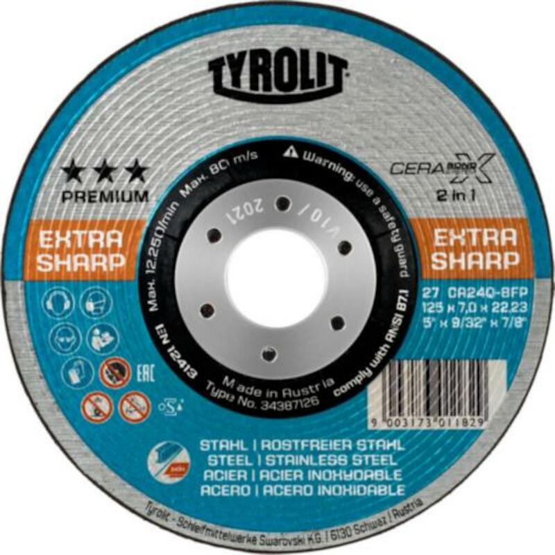 DISQ. ÉBARBER 125X7,0X22,23 PREMIUM CERABOND X TYR
