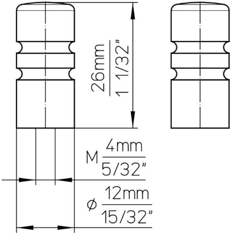 BOUTON MEUBLE ALU-LOOK      1576-12PB21 12MM  SIRO