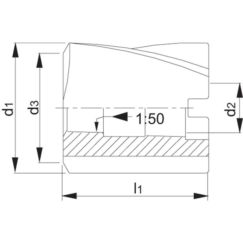 OPSTEEKBOOR NR.4 DIN222 HSS 13.350 47,0MM  PHANTOM