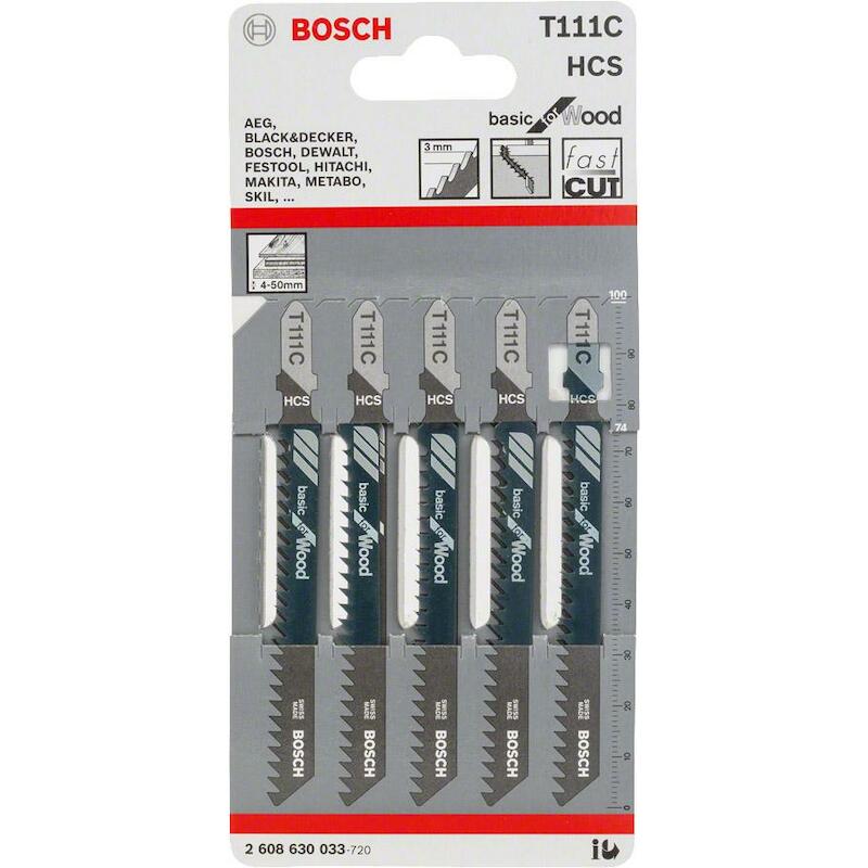 LAME DE SCIE SAUT.T111C     2608630033 (5PCS)BOSCH