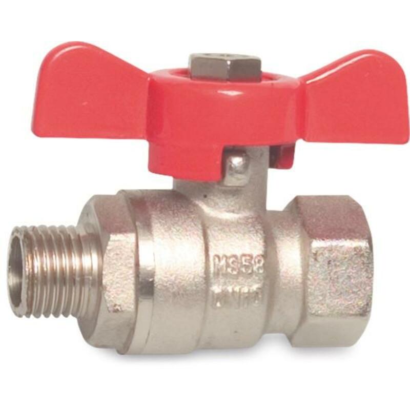 VANNE À BILLE  1/2" M/F     105           PAPILL.