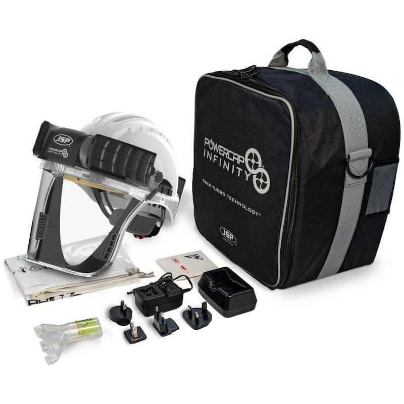 MASQUE COMPLET+CASQUE BLANC POWERCAP INFINITY  JSP
