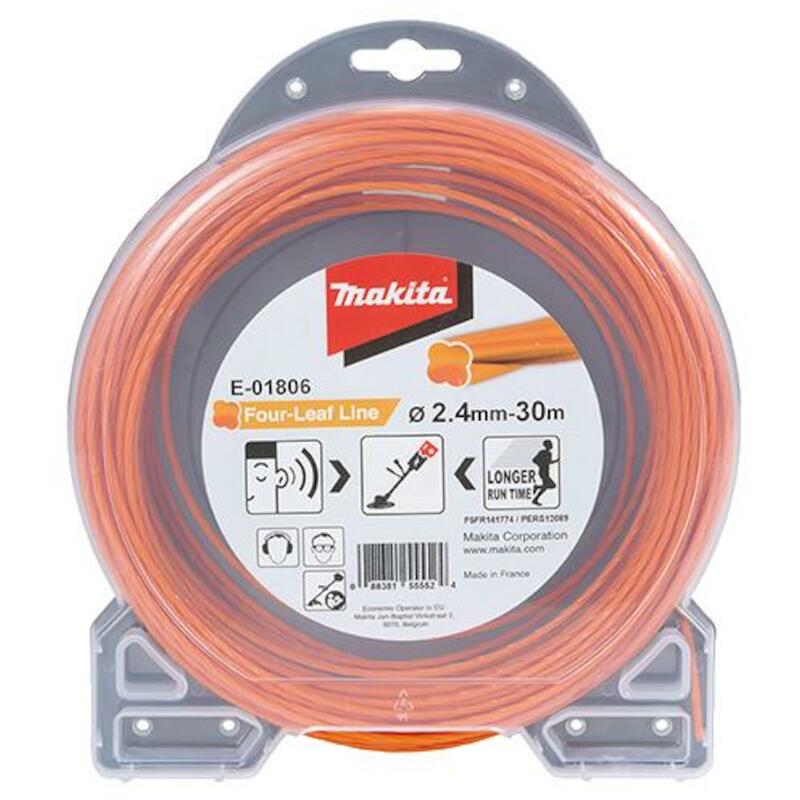 NYLONDRAAD TYPE KLAVERBLAD 2,4 MM X 30 M - E-01806 - MAKITA