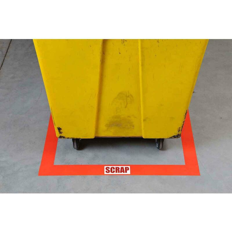 VLOERMARKERINGSTAPE - BRADY 104343 - ROOD 76,2 MMX30 M
