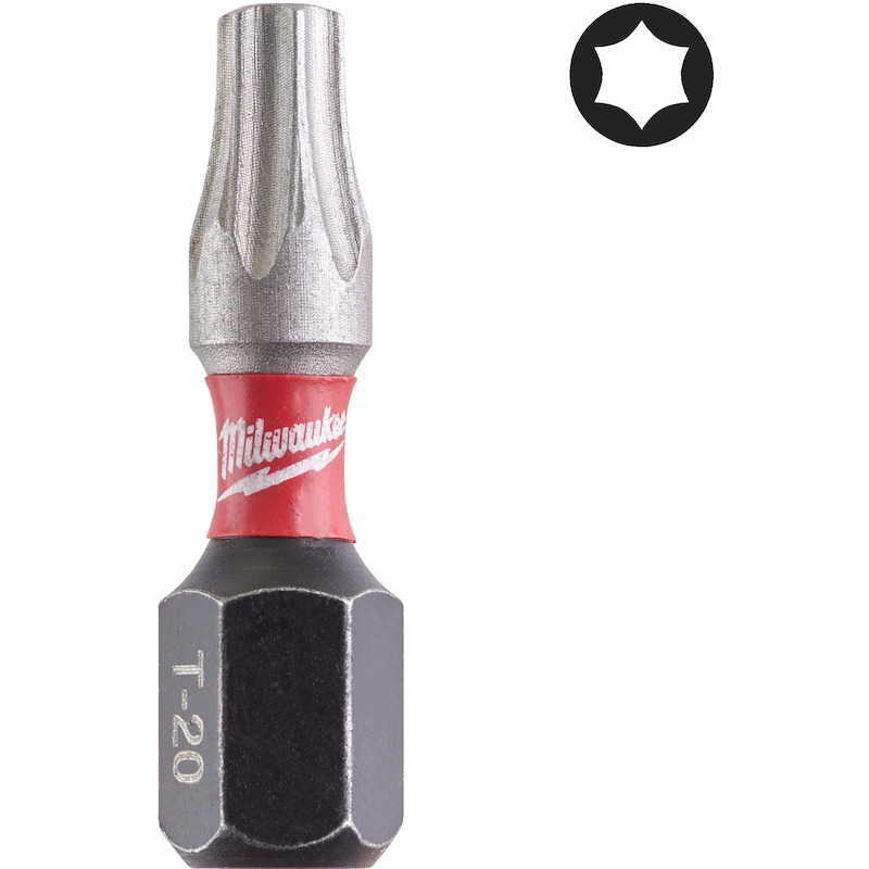 BIT SHOCKWAVE TX20     25MM 4932430875(25ST)MILWAU