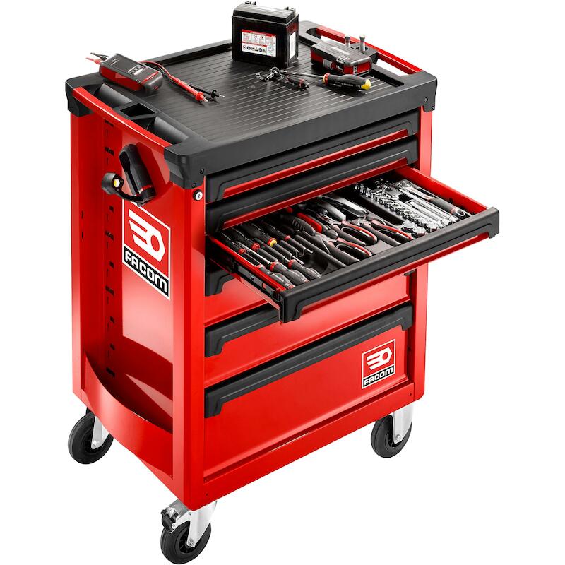 GEREEDSCHAPSWAGEN 6L. ROOD  ROLL.6M3A        FACOM