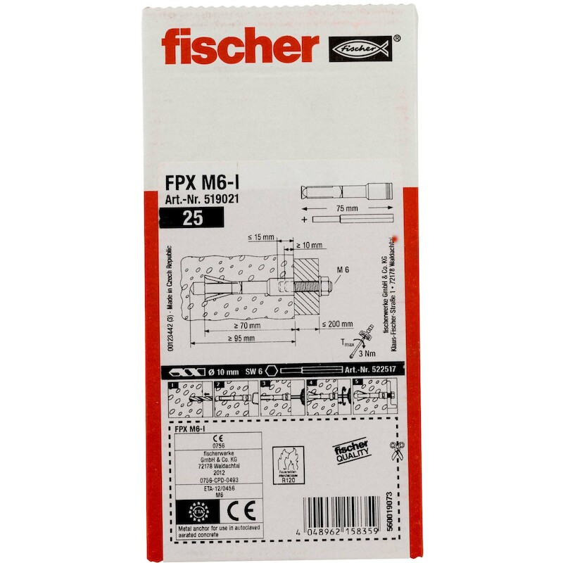 CELLENBETONANKER M6         FPX-I          FISCHER