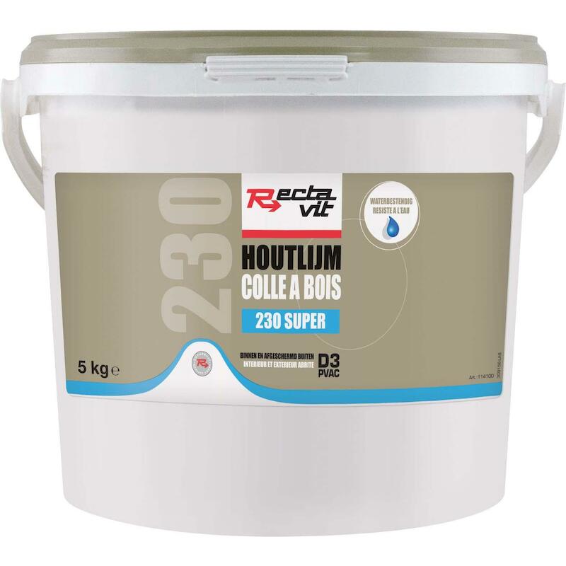 COLLE POUR BOIS SUPER D3    230       5KG RECTAVIT