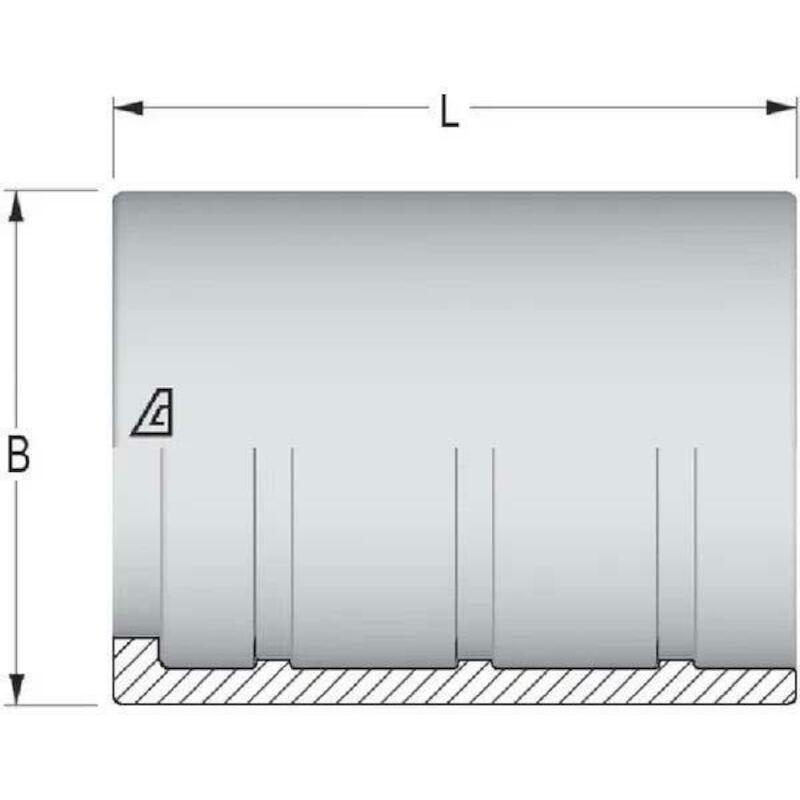 PERSHULS 1/2" TE/R5/2SC     TX2 DN12 RVS ALFAGOMMA