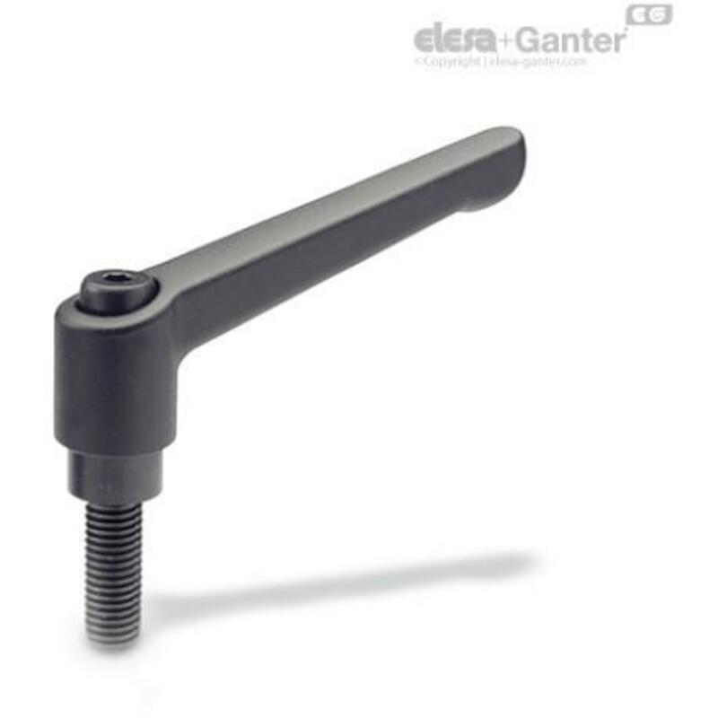 KLEMHENDEL VERSTELBAAR ZW.  300-63-M8-32-SW GANTER