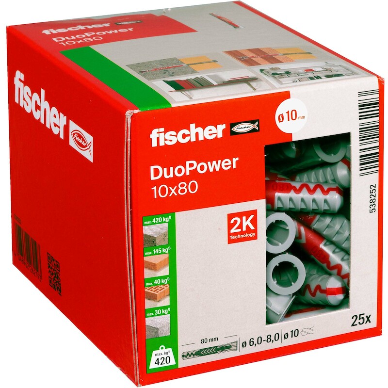 PLUG NYLON 10X80            DUOPOWER       FISCHER