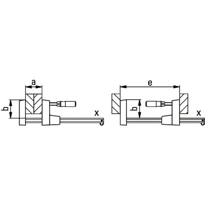 SPANKLEM - BESSEY UK60 LIJMTANG UNIKLAMP - 600 MMX 80 MM