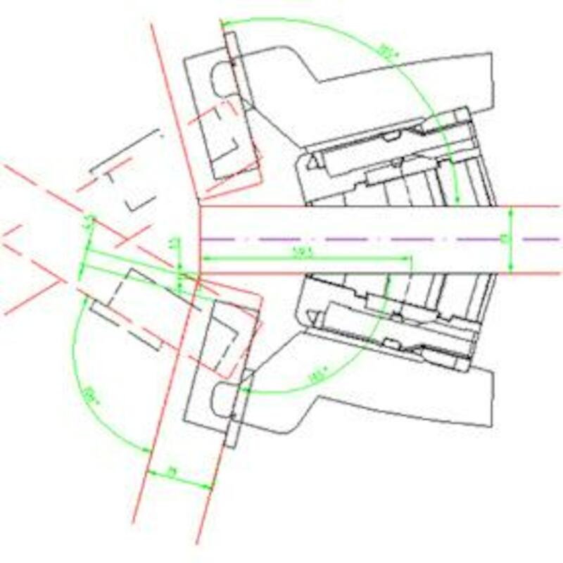 HOEKADAPTER KRUISMONTAGEPL. 79350 10°      HETTICH
