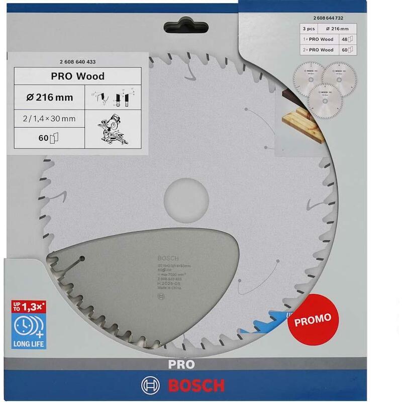 CIRKELZAAGBLADENSET 216MM   2608644732 (3ST) BOSCH