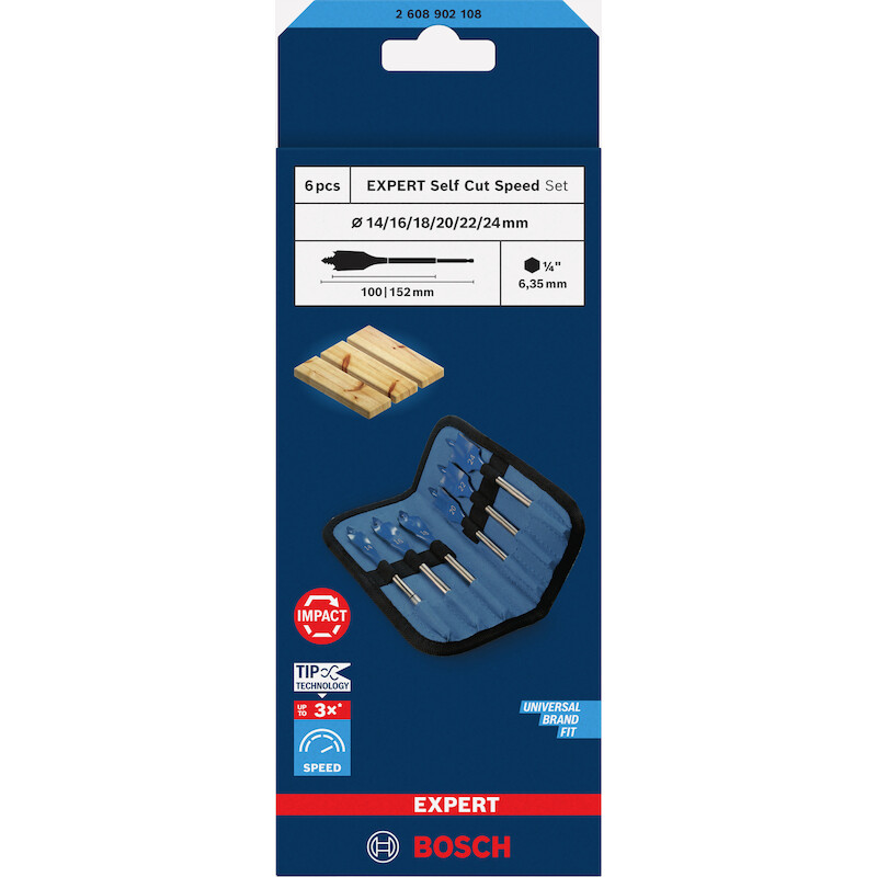 JEU FORETS BOIS PLATE       2608902108 (6PC) BOSCH