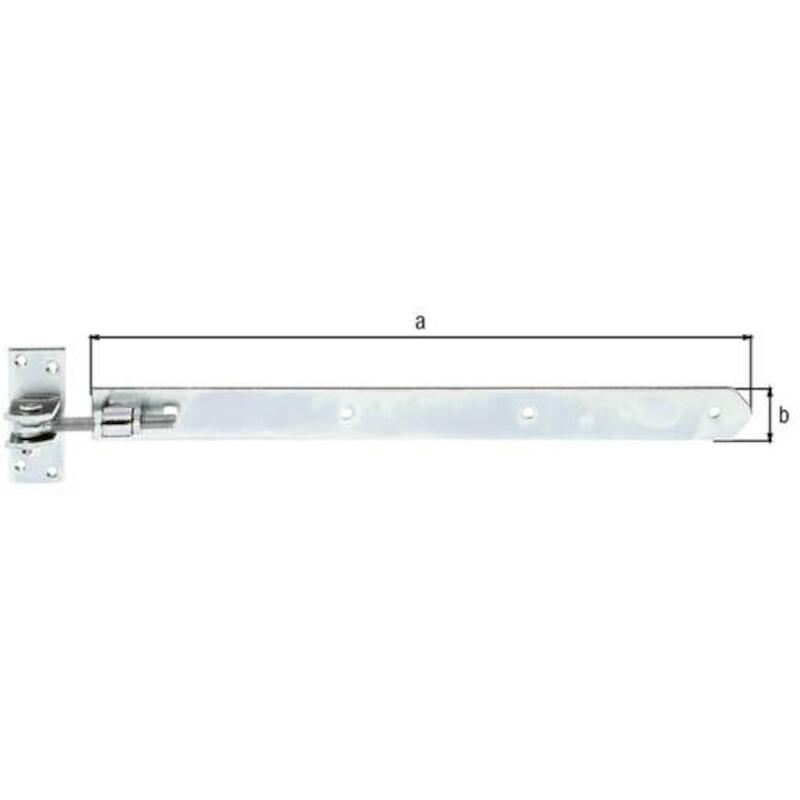 LUIKSCHARNIER GEBICHROM.    318253 470X40X12 ALBER