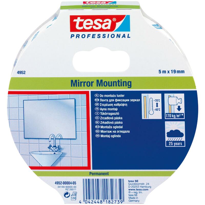 KLEEFBAND - TESA 04952 TESAFIX PE-SCHUIM - WIT 15MM X 50 M