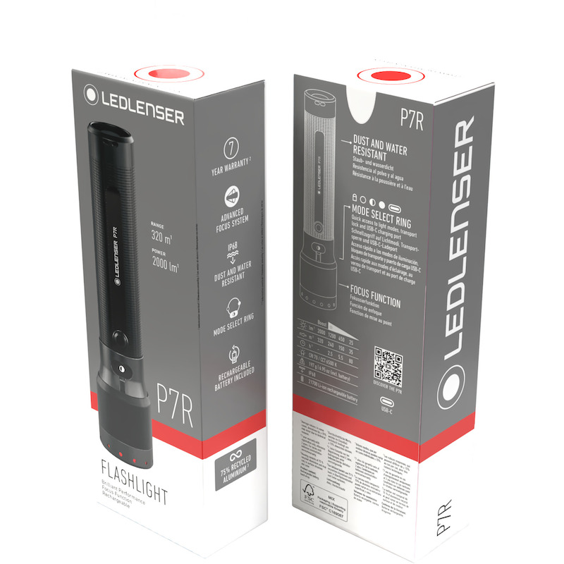 LAMPE POCHE 2000LM-320M-80H P7R RECHARG. LEDLENSER