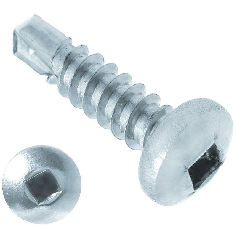 TEKS ZELFBORENDE SCHROEF - CILINDRISCHE KOP BINNENVIERKANT - DIN 7504M - 4,2 X 19 MM - VERZINKT