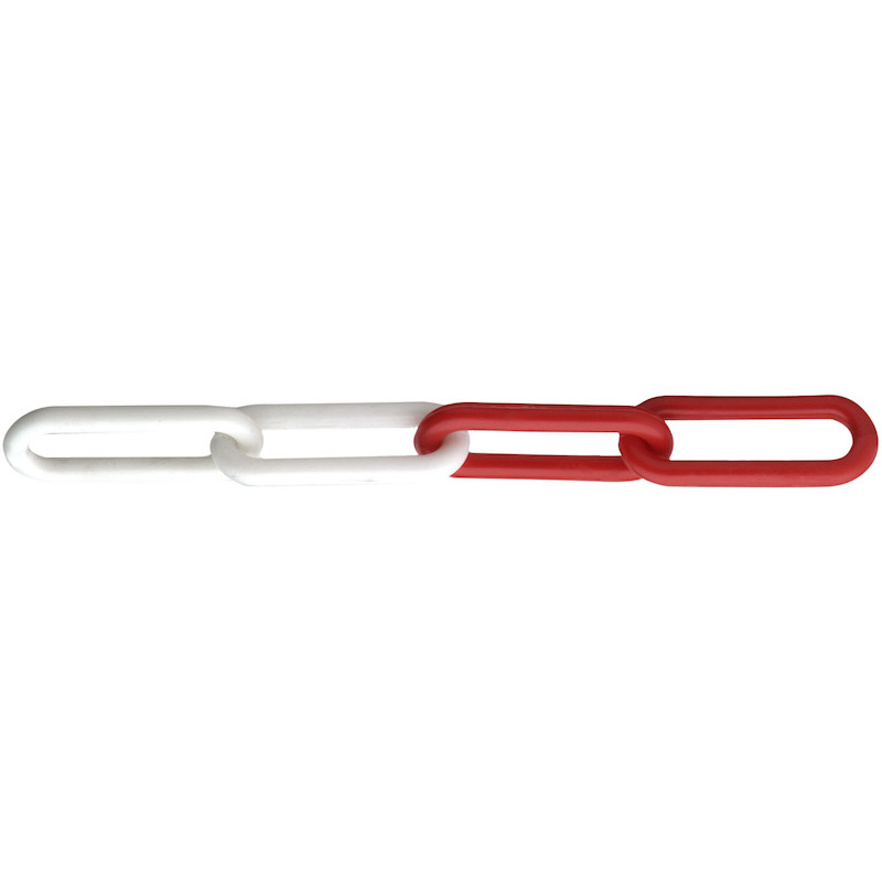 CHAINE SIGN. ROUGE/BLANC    8MM PVC