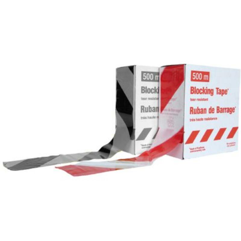 RUBAN CHANTIER BLANC/ROUGE  SLIRW58S 80MMX500M