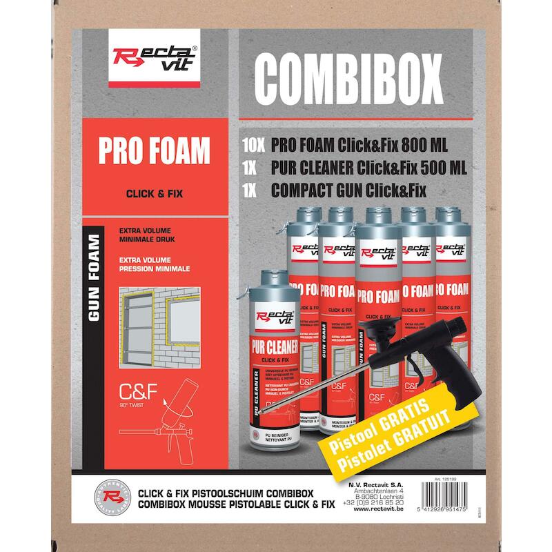 COMBI-BOX 10 FOAM+PIST+CLEA CLICK&FIX     RECTAVIT