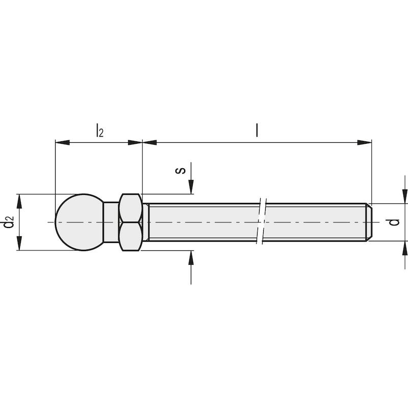 BOUT VOOR STELVOET ZN       SM-14-M16X168    ELESA