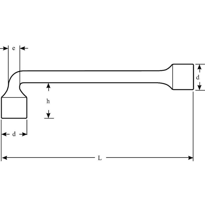 SOKSLEUTEL GEBOGEN 6K.11MM  29M L=145MM      BAHCO