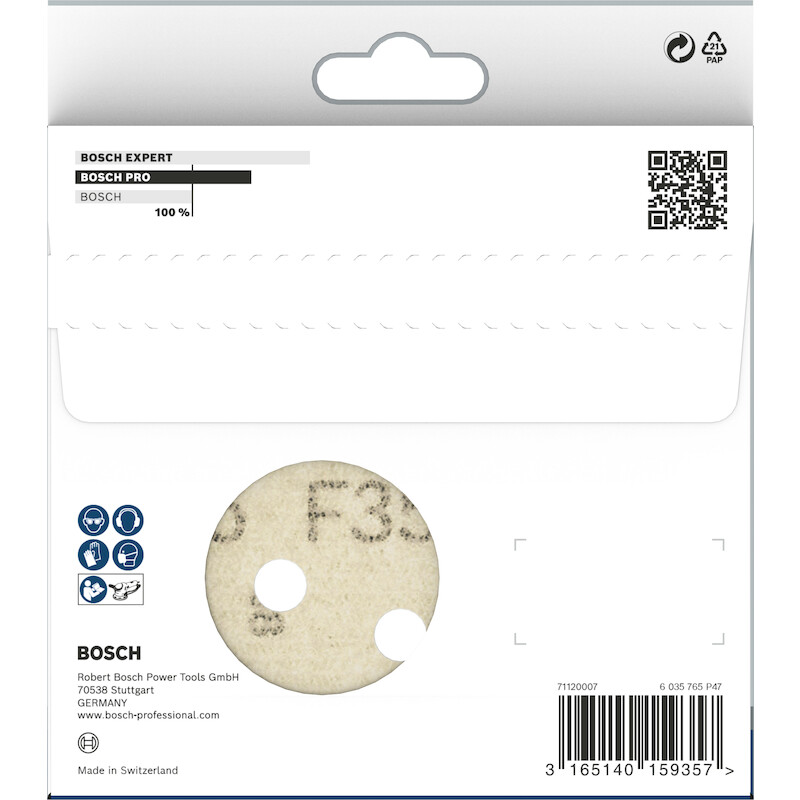 SCHUURSCHIJF 125MM 8G.      2608605117 P120(5ST)