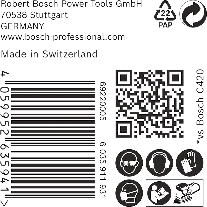 PAPIER ABRASIF 100X150MM    C470 P180(50PC)