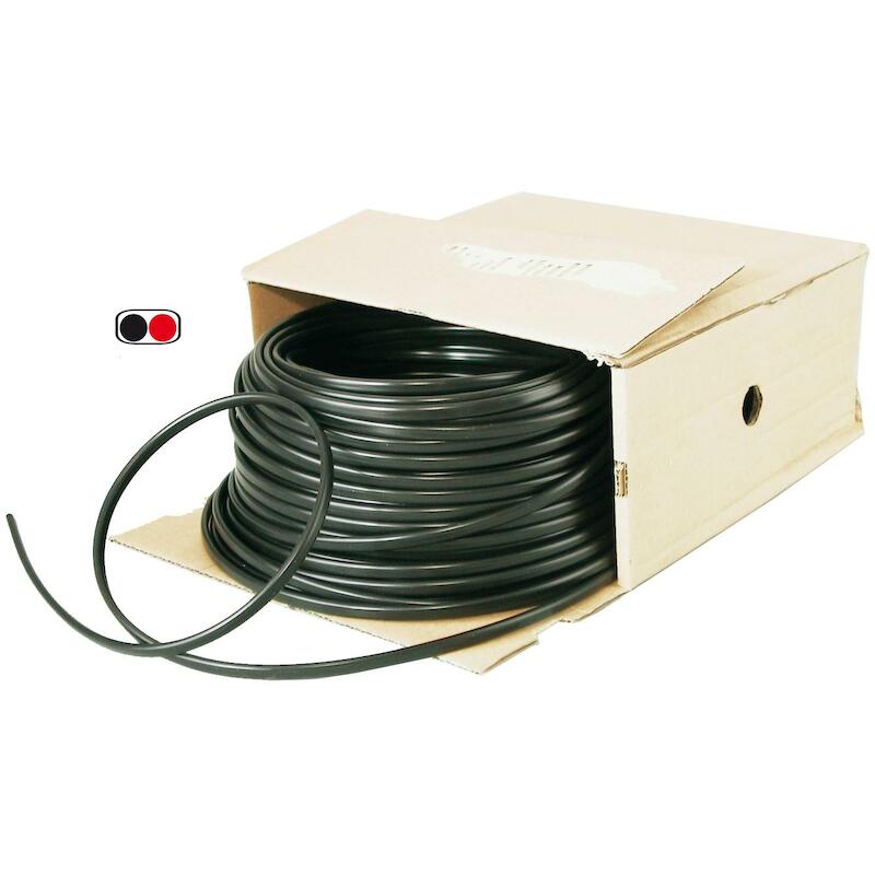 DRAAD 2X1,50 PLAT PVC ZW/RO