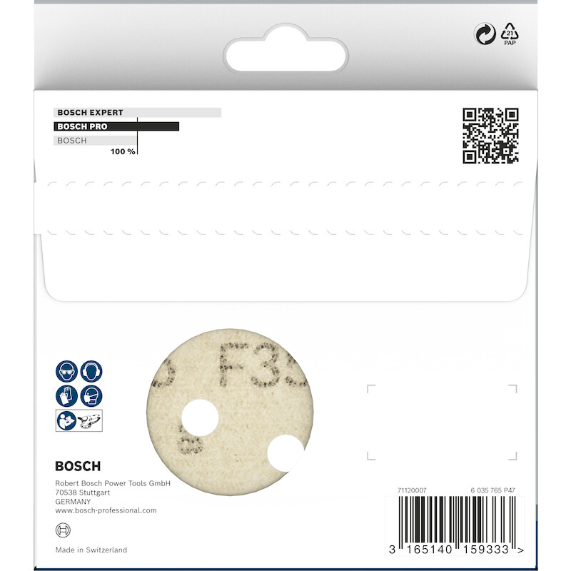 SCHUURSCHIJF 125MM 8G.      2608605115 P80(5ST)BOS