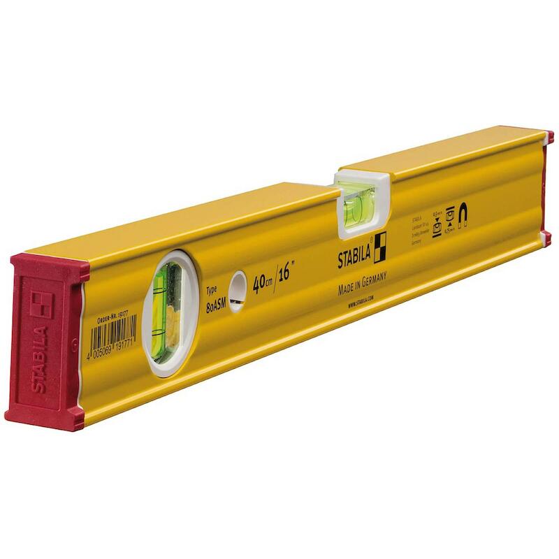 NIVEAU BULLE 400MM RENFORCE 80ASM MAGN.    STABILA