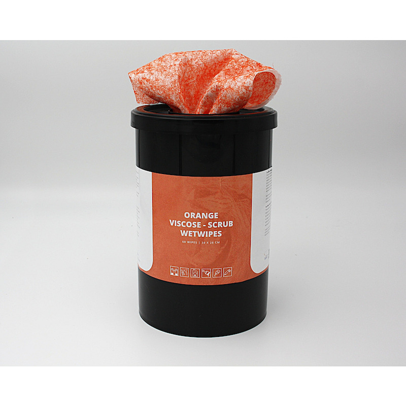 LINGETTE HUMIDE 30X26CM     ORANGE SCRUB (60PC)
