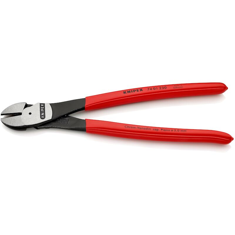 KNIPEX 7401250 KRACHT-ZIJSNIJTANG ZWART GEATRAMENTEERD MET KUNSTSTOF BEKLEED 250 MM