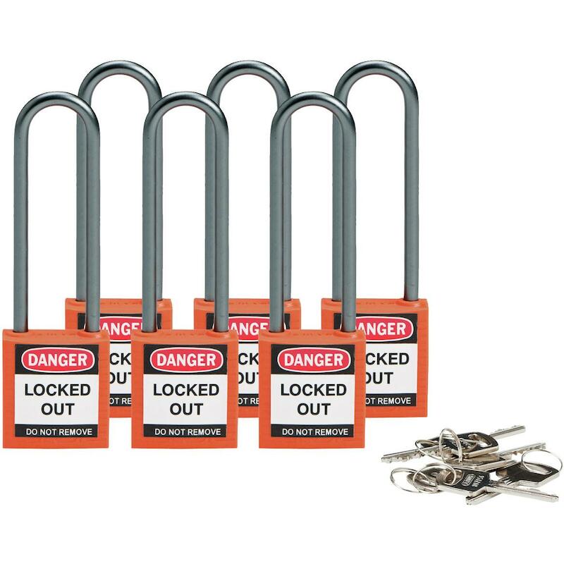 COMP SAFE PADLOCK 32MM SHA KD ORG/6    BRADY   6ST