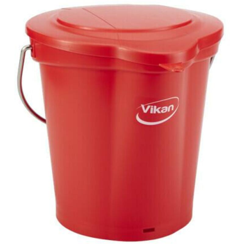SEAU PP INOX ROUGE          5688/4  6L       VIKAN