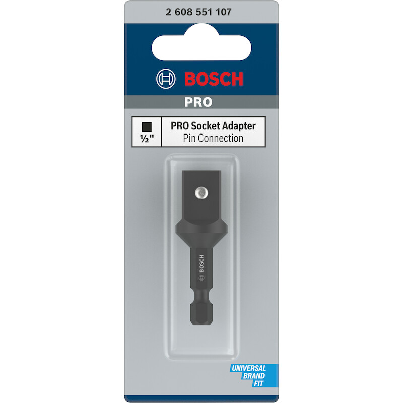 ADAPTER 1/4"HEX-1/2"VIERK   2608551107       BOSCH