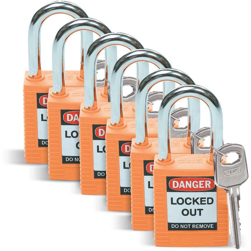 CADENAS DE SÉCURITÉ ORANGE  051347 (6PCS)    BRADY