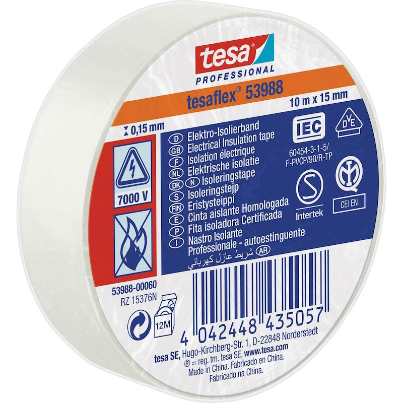 TOILE ISOL.TESAFLEX BLANC   53988  19MM X 20M TESA