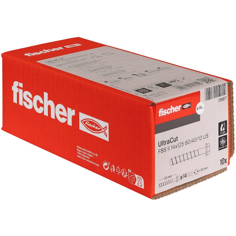 FISCHER FBS II 14X125 60/40/10 US BETONSCHROEF FBS