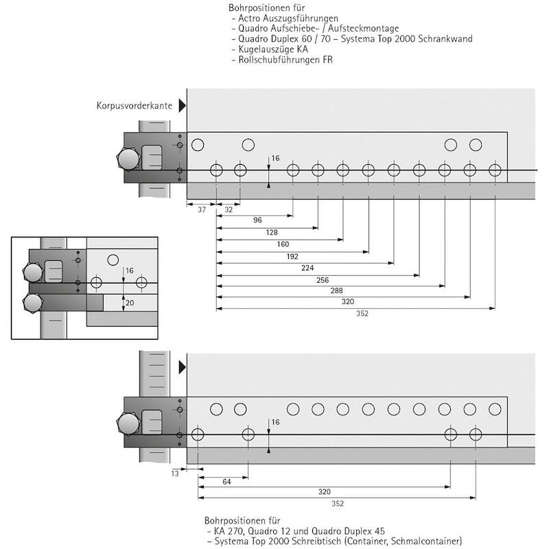 HETTICH 044763 SET ACCURA BOORMAL V. GREPEN