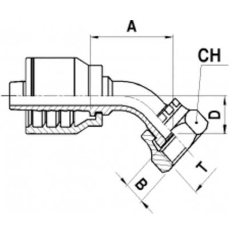 PERSKOPPELING        ORFS45 (1J743)-10-8 (12,7) IT