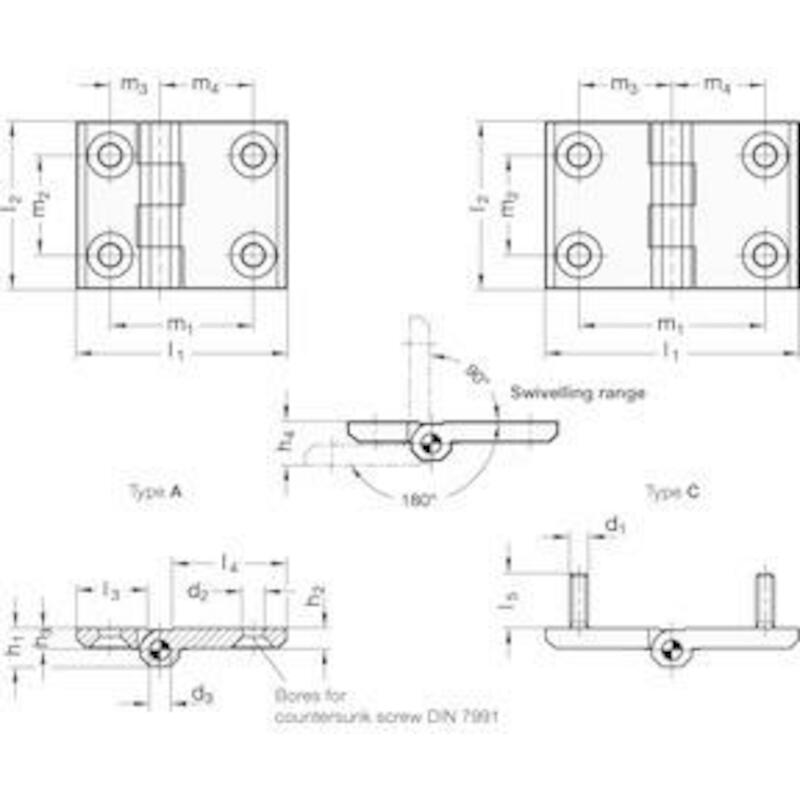 SCHARNIER 90X60MM ZAMAC     237-ZD-90-60-A-SW