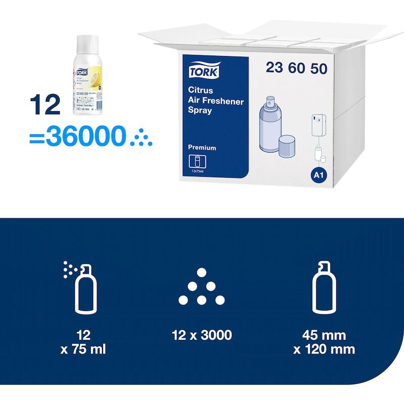 DÉSODORISANT PREM. CITRUS   236050 - 75ML     TORK